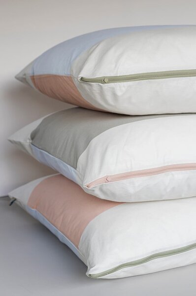 Светлосиньо единично удължено спално бельо от памук перкал 140x220 cm Colore – Mette Ditmer Denmark