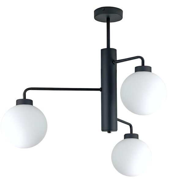 Висящ полилей FLEX 3xE27/60W/230V черен/бял