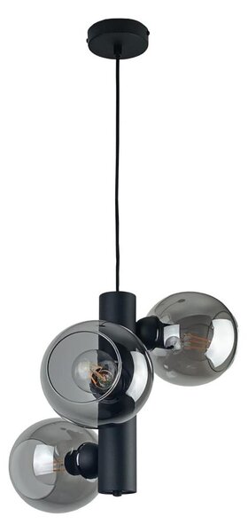 Пендел TUBE 3xE27/60W/230V черен/опушен черен