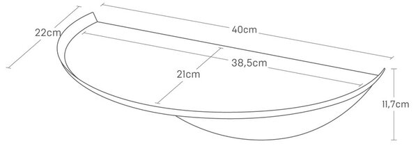 Черен метален стенен рафт 40 cm Tower – YAMAZAKI