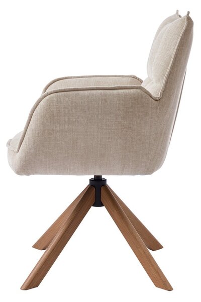 Кремави тапицирани трапезни столове в комплект 2 бр. Marilla – Unique Furniture