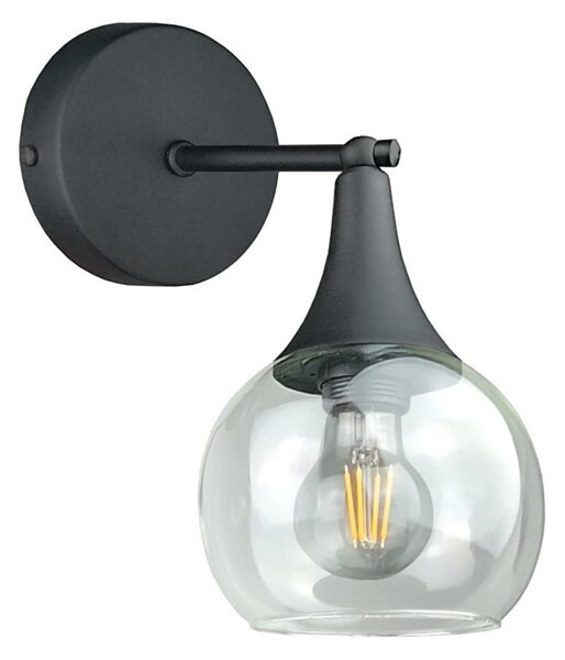 Аплик STAR 1xE27/60W/230V черен/прозрачен