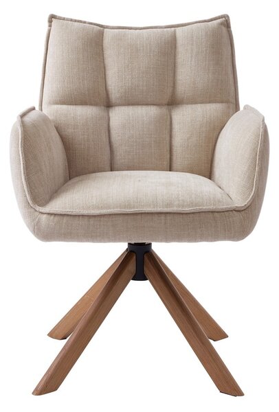 Кремави тапицирани трапезни столове в комплект 2 бр. Marilla – Unique Furniture