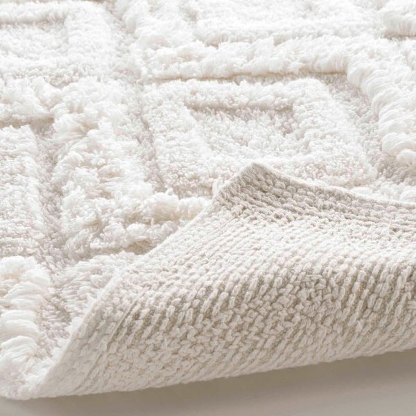 Бял килим за баня 50x80 cm Ikatis – douceur d'intérieur