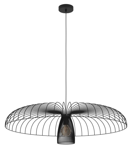 Eglo 390217 - Пендел CHAMPERICO 1xE27/60W/230V 98,5 см черен