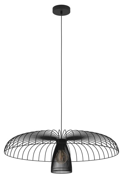 Eglo 390216 - Пендел CHAMPERICO 1xE27/60W/230V 77 см черен