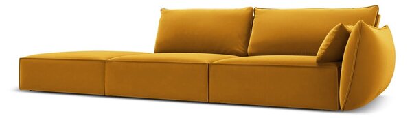 Кадифен диван в цвят горчица десен ъгъл 264 cm Vanda – Mazzini Sofas