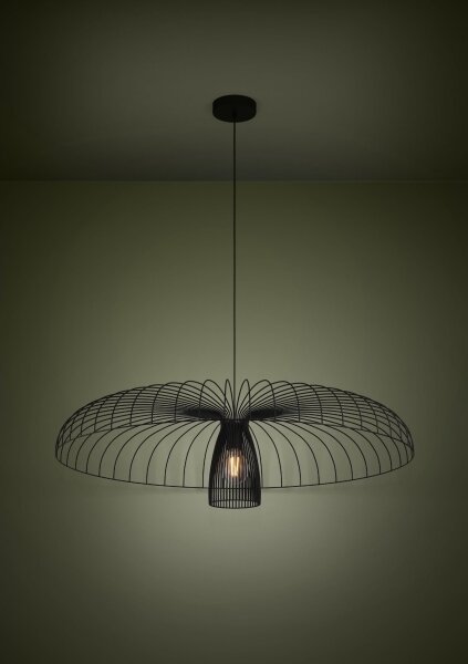 Eglo 390217 - Пендел CHAMPERICO 1xE27/60W/230V 98,5 см черен