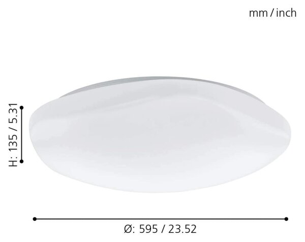 Eglo 33272 - LED RGBW Димируем плафон TOTARI-C LED/34W/230V + д.у