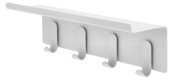 Светлосива стоманена стенна закачалка с рафт 11,5 cm A-Hallway – Zone