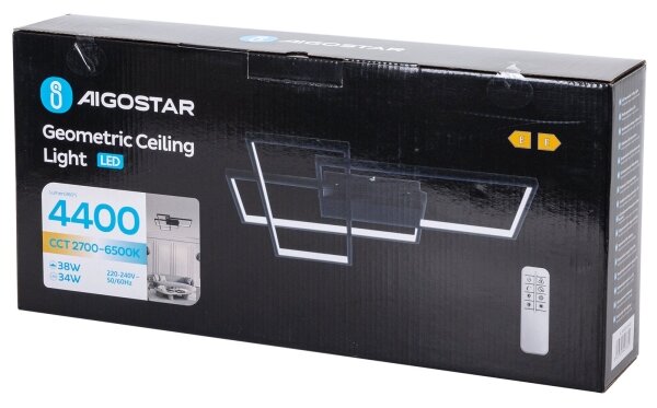 Aigostar - LED Димируем плафон LED/38W/230V 2700-6500K + д.у