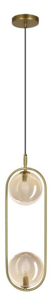 Пендел CORDEL 2xG9/28W/230V месинг/опушен бежов