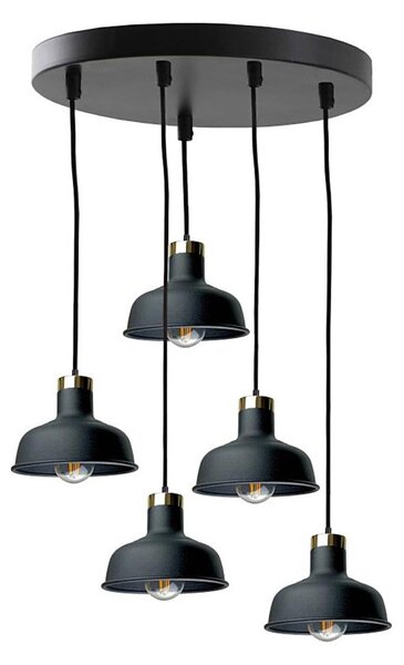 Пендел HEBE 5xE27/60W/230V черен
