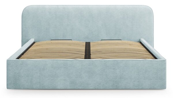 Двойно тапицирано легло с място за съхранение с включена подматрачна рамка в цвят мента 140x200 cm Elizabeth – Micadoni