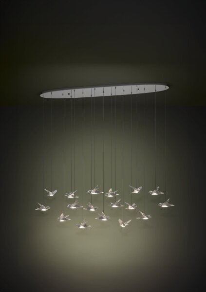 Eglo 390403 - LED Димируем пендел PARATEBUENO 17xLED/3W/230V хром