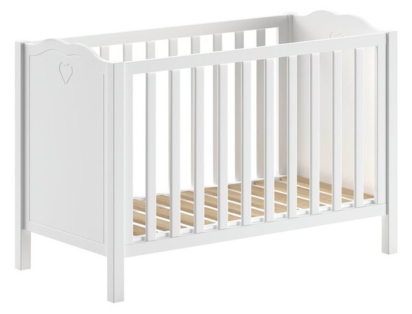 Бяло детско креватче от масивен бор 60x120 cm Amori – Vipack