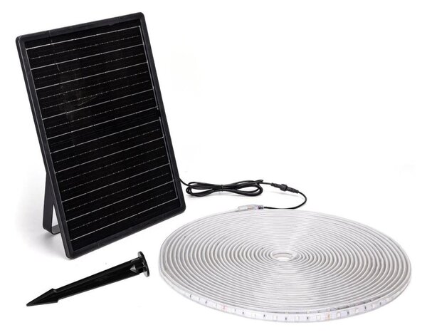 Aigostar - LED RGB соларна лента 20W/3,2V, 20 м, IP65, димер + дистанционно