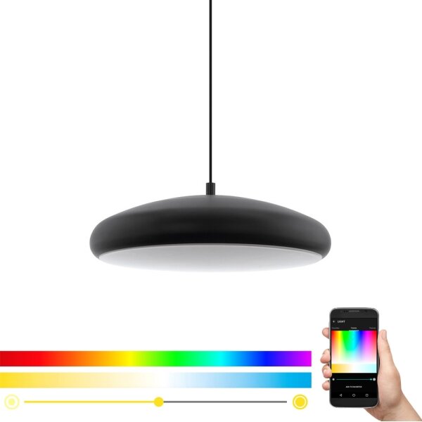 Eglo 33328 - LED RGBW Димируем пендел RIODEVA-C LED/27W/230V черен