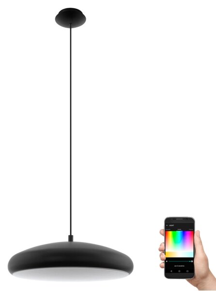 Eglo 33328 - LED RGBW Димируем пендел RIODEVA-C LED/27W/230V черен