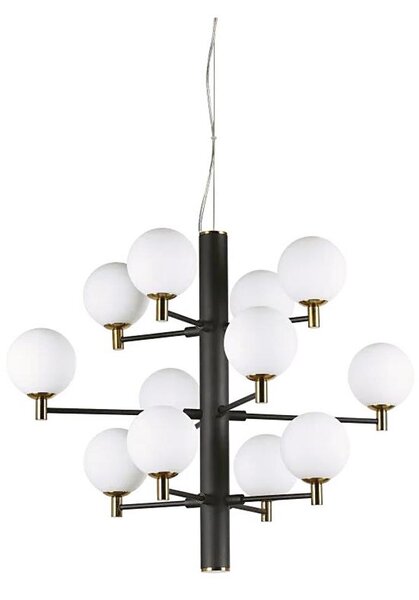 Ideal Lux - LED Пендел COPERNICO 12xG9/3W/230V Ø 71 см черен