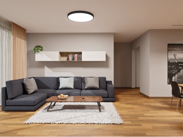 LED2 - LED таванно осветително тяло MONO SLIM LED/60W/230V 3000K/4000K Ø 60 см черно