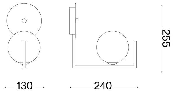 Ideal Lux - LED Аплик BIRDS 1xG9/3W/230V черен/златист