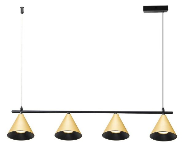 Пендел CONE 4xGU10/10W/230V златист/черен