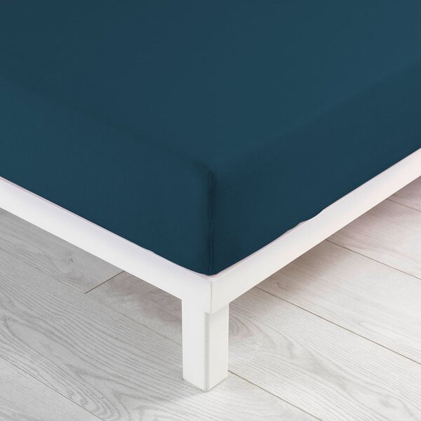 Тъмносин еластичен чаршаф от джърси 90x190 cm Jersy – douceur d'intérieur