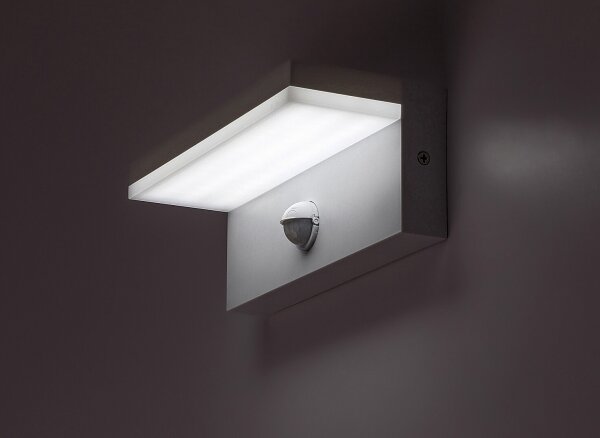 Rabalux 77116-LED Екстериорен аплик със сензор ZARAGOZA LED/9W/230V IP54 бял