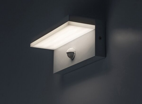 Rabalux 77116-LED Екстериорен аплик със сензор ZARAGOZA LED/9W/230V IP54 бял