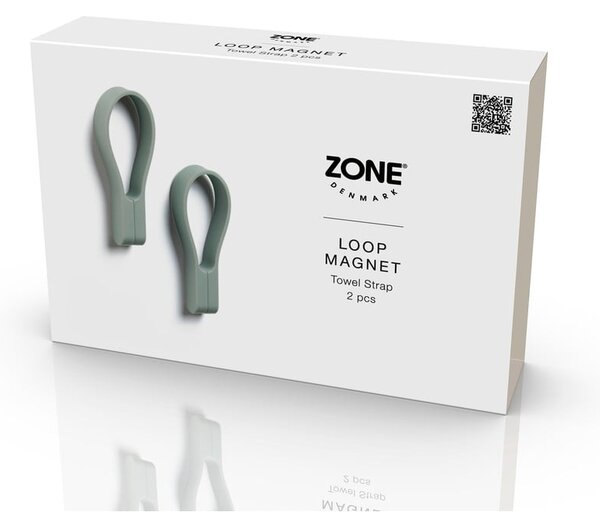 Сиво-зелена силиконова примка за кърпи 2 бр. Loop – Zone