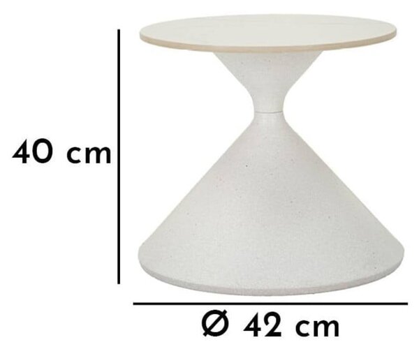 Кръгла странична масичка с керамичен плот ø 45 cm Fush – Mauro Ferretti