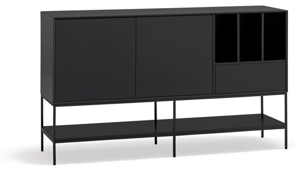 Черен скрин 166x98x45 cm Platt – Teulat