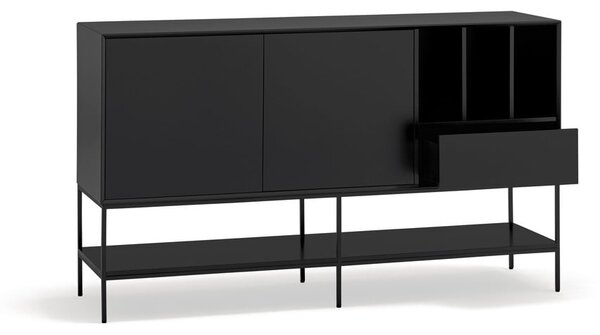 Черен скрин 166x98x45 cm Platt – Teulat