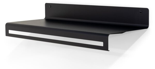 Черна метална стенна закачалка с рафт 78 cm Sway – Spinder Design