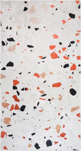 Килим подходящ за пране в оранжево и цвят слонова кост 60x100 cm Italian Stone – Vitaus