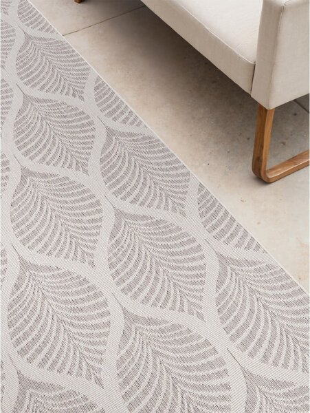 Пътека за открито и закрито в цвят слонова кост и сиво 80x250 cm Duet Liora – NORTHRUGS
