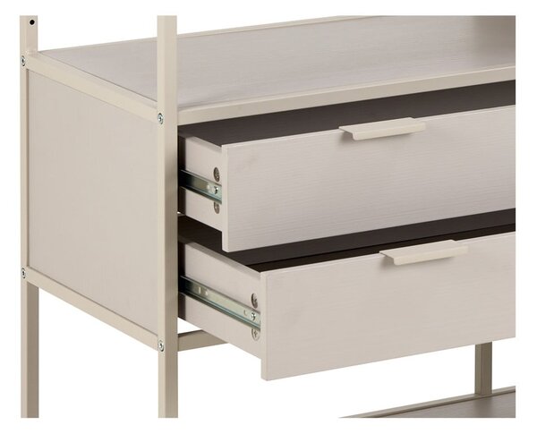 Сива библиотека 114x78x35 cm Seaford – Actona