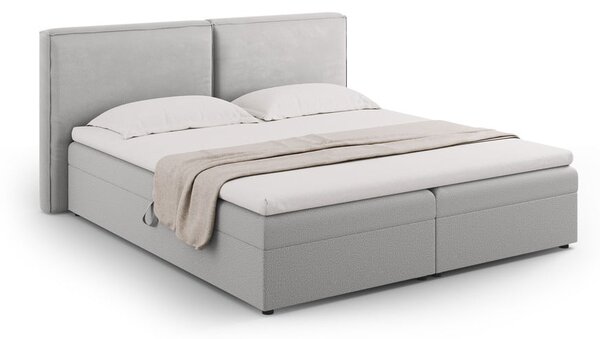 Светлосиво боксспринг легло с място за съхранение 180x200 cm Arendal – Cosmopolitan Design