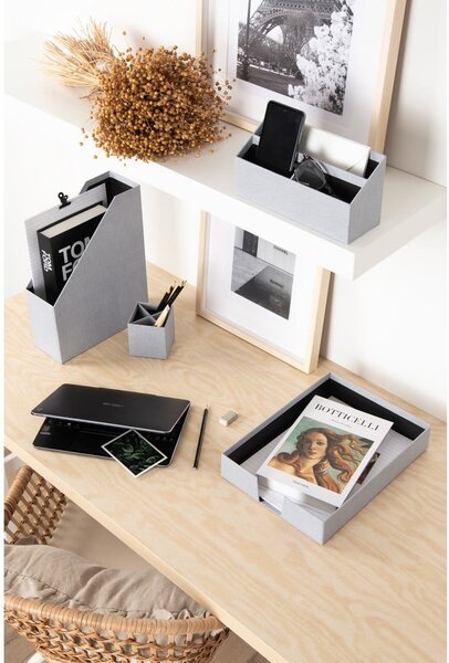 Картонени органайзери в комплект от 4 бр. Hugo Canvas Paper Laminate – Bigso
