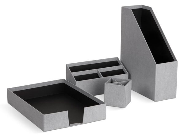 Картонени органайзери в комплект от 4 бр. Hugo Canvas Paper Laminate – Bigso
