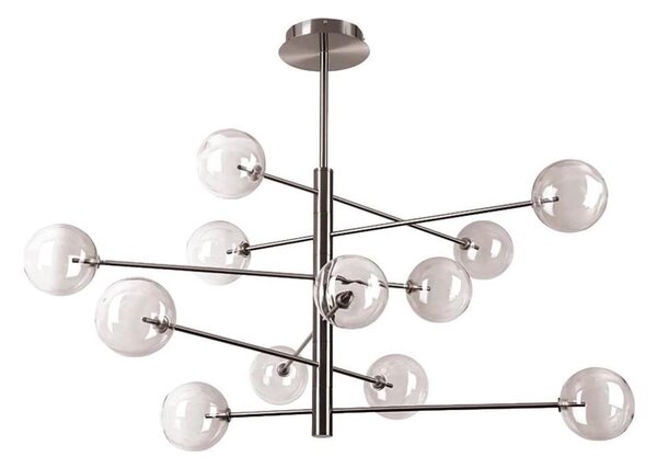 Ideal Lux - LED Полилей EQUINOXE 12xG4/2W/230V Ø 128,1 см хром/опушен