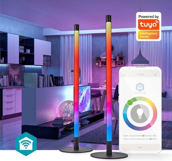 Nedis WIFILD10RGBW-SADA 2xLED RGBIC настолна лампа LED/36W/230V 2700-6500K+DO