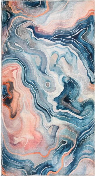 Синьо-розов килим подходящ за пране 60x100 cm Colors of Joy – Vitaus