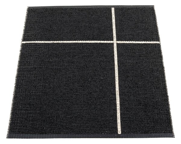 Черен килим за открито и закрито 70x90 cm Fred Black – Pappelina