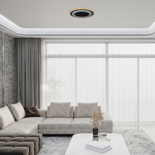 Rabalux 71316 -LED димируемо таванно осветително тяло TANELI 56W/230V 3000/4000/6000K черно + дистанционно управление