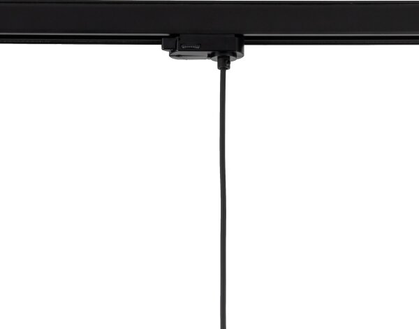 Пендел 3-фазна релсова система TRACER 1xE27/15W/230V Ø 30 см черен/сив