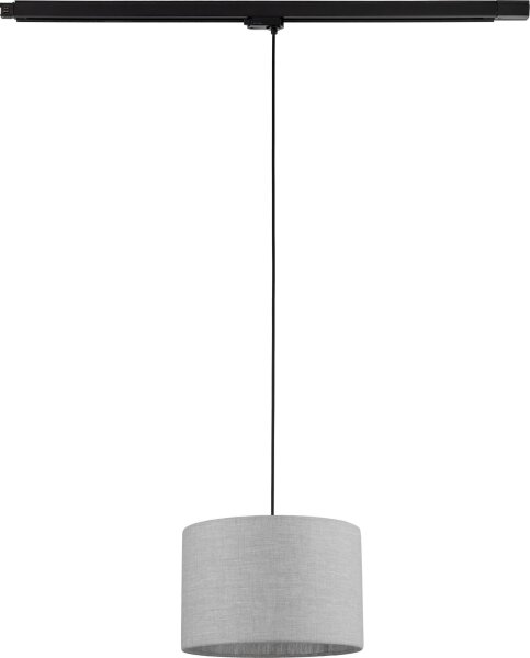 Пендел 3-фазна релсова система TRACER 1xE27/15W/230V Ø 30 см черен/сив