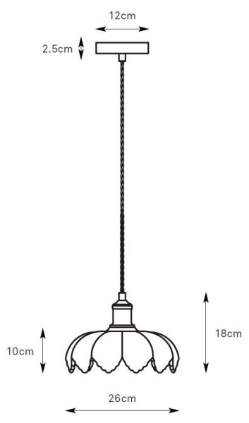 Markslöjd 108858 - Пендел KURAGE 1xE27/40W/230V месинг/опушен бежов