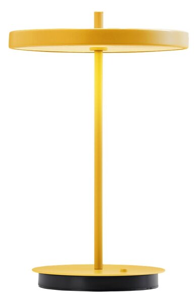 Жълта метална LED настолна лампа с метален абажур (височина 31 cm) Asteria Move – UMAGE